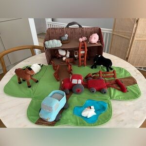 Ikea Landet toy farm with stuffed toys - 23 pieces. Rare, vintage, collectors.